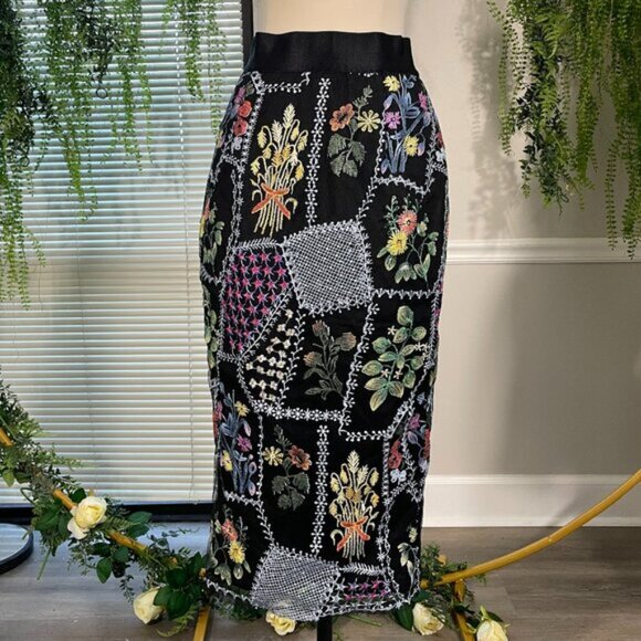 Gracia Dresses & Skirts - NWT | Gracia | Colorful Floral Embroidered Midi Skirt